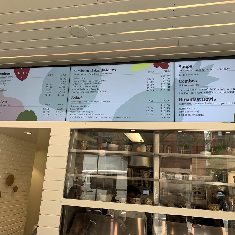 Chobani - Digital menu (2) - Coffee & Tea Near Me - New York, New York Chobani - Digital menu (2) - Coffee & Tea Near Me - New York, New York