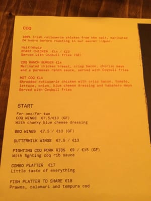 Menu photo 8 Coqbull Limerick, LK