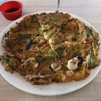 POCHA IS BACK - Pajeon -- green onion and seafood pancake is tasty - Pubs Near Me - Austin, Texas