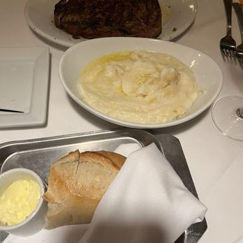 Ruth's Chris Steak House - GARLIC MASHED POTATOES and T-BONE and BREAD - Steakhouses Near Me - Cherokee, North Carolina Ruth's Chris Steak House - GARLIC MASHED POTATOES and T-BONE and BREAD - Steakhouses Near Me - Cherokee, North Carolina
