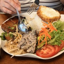 R4. Grilled Pork Chop Rice Plate - Com Suon Nuong R4. Grilled Pork Chop Rice Plate - Com Suon Nuong