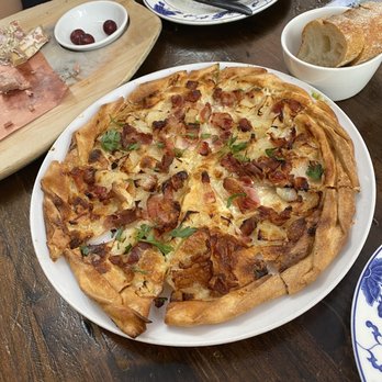 Jadis - Tarte Flambee, wish it had more creme fraiche - French Near Me - New York, New York Jadis - Tarte Flambee, wish it had more creme fraiche - French Near Me - New York, New York