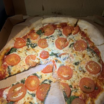Fellini's Pizza - Spinach & Tomato (Large) - Pizza Near Me - Atlanta, Georgia