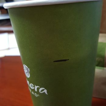 Panera Bread - This shows the line of my drink. I have not drank anything from it. This is what I was given a cup with just a little over half full. - Sandwiches Near Me - Cerritos, California Panera Bread - This shows the line of my drink. I have not drank anything from it. This is what I was given a cup with just a little over half full. - Sandwiches Near Me - Cerritos, California