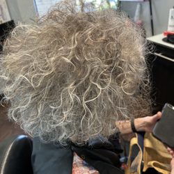 Veronica Hair & Beauty - Ice blonde highlights and short layers