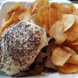 Super salty beef on weck.