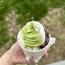 Belle's Bread - Matcha Azuki Ice w/ Soft Serve and mochi