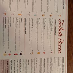 Tribute Pizza - Drink menu (December 2025) - menu - Pizza Near Me - San Diego, California