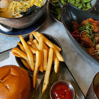 Wren - Wagyu Burger*, Miso Ramen*, Edamame, Tokyo Chicken - Cocktail Bars Near Me - Tysons, Virginia