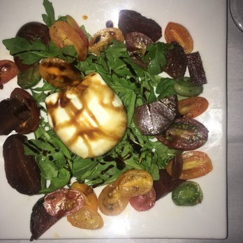 Tisha's Cape May - Burrata with beets, tomatoes and arugula - Seafood Near Me - Cape May, New Jersey Tisha's Cape May - Burrata with beets, tomatoes and arugula - Seafood Near Me - Cape May, New Jersey