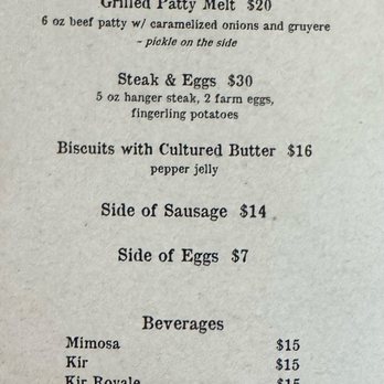 St. Anselm - Brunch menu - New American Near Me - Brooklyn, New York