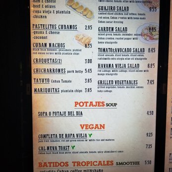 Cubanidad - Menu Display page 1 - Cuban Near Me - Henderson, Nevada