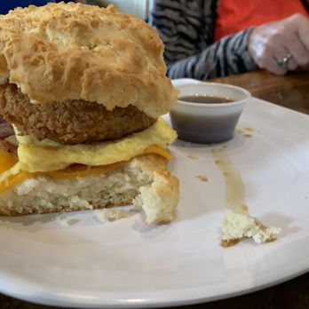 Biscuit Head - Country ham biscuit (ham, fried green tomato, egg, cheese) with red eye gravy - Bakeries Near Me - Asheville, North Carolina Biscuit Head - Country ham biscuit (ham, fried green tomato, egg, cheese) with red eye gravy - Bakeries Near Me - Asheville, North Carolina