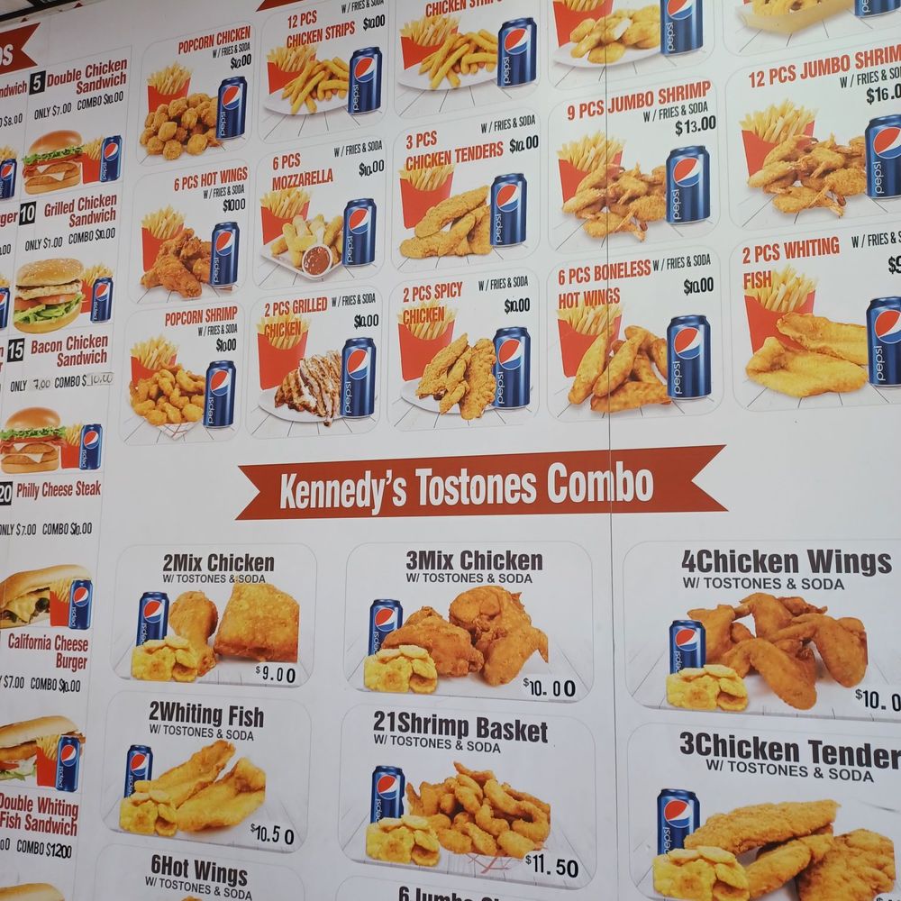 Kennedy Fried Chicken - the menu for the restaurant - Chicken Wings Near Me - Bronx, New York