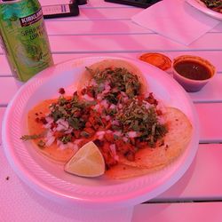 El Rey Mexican food - 3 street tacos pork