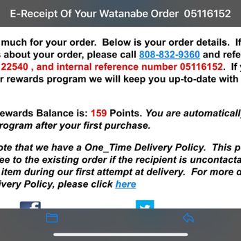 Watanabe Floral - One time delivery policy. - Florists Near Me - Honolulu, Hawaii Watanabe Floral - One time delivery policy. - Florists Near Me - Honolulu, Hawaii