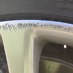 All  5 Jaguar 19 inch chrome rims which includes the spare were replaced with rims with this type of danage