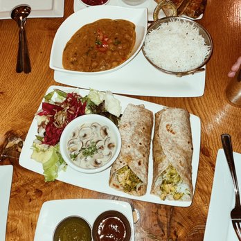 East is East - Delicious dinner!!! -chana masala -mango squash and eggplant Bou Lani (Dahl soup) -the silk route roti roll (mystic soup) (OUR FAVORITE) - Middle Eastern Near Me - Vancouver, British Columbia East is East - Delicious dinner!!! -chana masala -mango squash and eggplant Bou Lani (Dahl soup) -the silk route roti roll (mystic soup) (OUR FAVORITE) - Middle Eastern Near Me - Vancouver, British Columbia