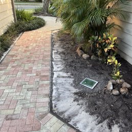Walkway after, with drain Walkway after, with drain