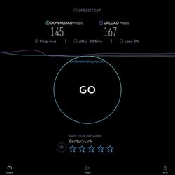 CenturyLink - This is an example of my Internet speed. It's nowhere near advertised.
