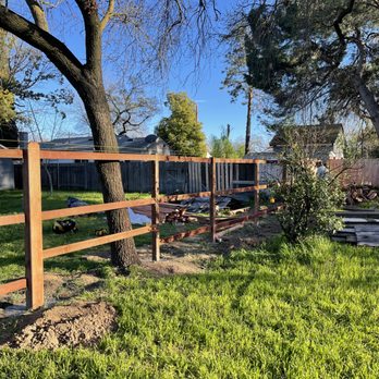 American Gardens Landscaping - 4 by 4 post and 3 rails - Landscaping Near Me American Gardens Landscaping - 4 by 4 post and 3 rails - Landscaping Near Me