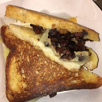Roxy's Grilled Cheese - Hot honey bacon ! The honey has a hint of cinnamon and maybe also nutmeg in it. Delicious ! - Sandwiches Near Me - Cambridge, Massachusetts Roxy's Grilled Cheese - Hot honey bacon ! The honey has a hint of cinnamon and maybe also nutmeg in it. Delicious ! - Sandwiches Near Me - Cambridge, Massachusetts