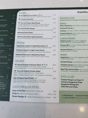 Menu photo 6 Loft Cafe Macquarie Park, NSW