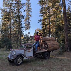 Cal-Sierra Tree Farm - Cool statue in the front of the place
