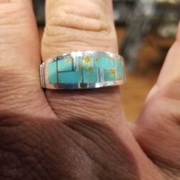 Royston Turquoise Ring. Stone orig. was discovered near Tonopah, NV in 1902. Royston Turquoise Ring. Stone orig. was discovered near Tonopah, NV in 1902.
