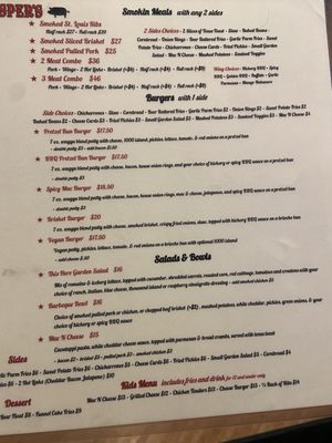 Menu photo 7 Jasper's Barbeque Big Bear Lake, CA