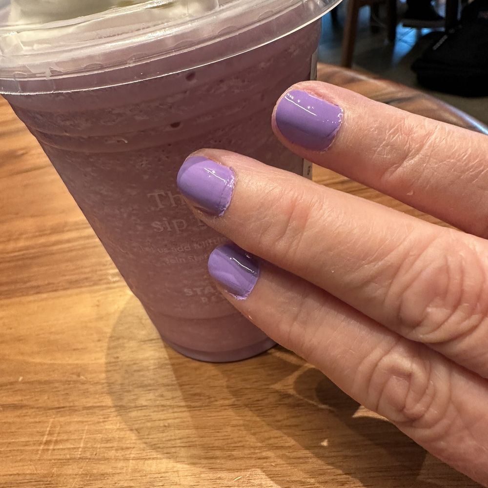 Starbucks - Lavender Frappuccino to match my lavender nails - Coffee & Tea Near Me - Hollywood, Florida Starbucks - Lavender Frappuccino to match my lavender nails - Coffee & Tea Near Me - Hollywood, Florida