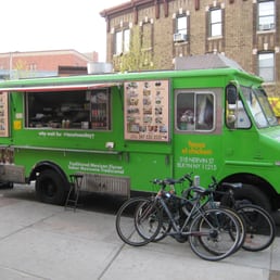 The truck reads 318 "Nervin" St Brooklyn, NY 11215 but it's usually posted up outside at Walgreens 114 Beverley Rd, Brooklyn, NY 11218.