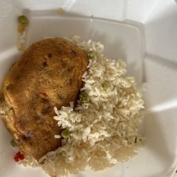 El Salvador - Chile Poblanos with rice. I ordered this with the sauce on the side.