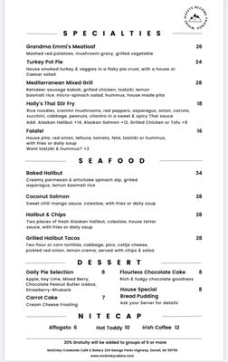 Menu photo 6 McKinley Creekside Cafe Denali, AK