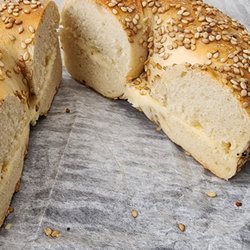 Willie's Bagel Cafe - Sesame with butter.