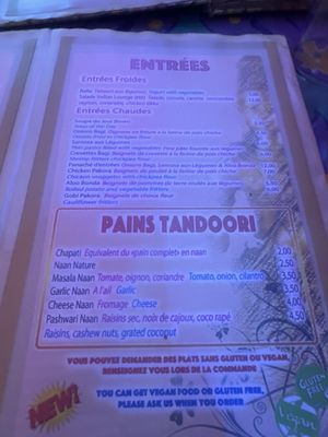 Menu photo 1 Indian Lounge Nice, 06
