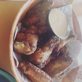 Hello, Sailor - Smoked Chicken Wings w/ Alabama white sauce. - Seafood Near Me - Cornelius, North Carolina Hello, Sailor - Smoked Chicken Wings w/ Alabama white sauce. - Seafood Near Me - Cornelius, North Carolina