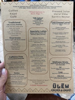 Menu photo 2 Ulew Coffee & Juice Los Angeles, CA Menu photo 2 Ulew Coffee & Juice Los Angeles, CA