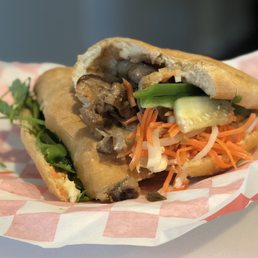 Beef and Pork Bang Mi Sandwich