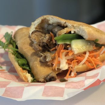 Banh Mi Galang - Banh Mi Sandwich with Grilled Chicken with pickled carrot & daikon, fresh cucumber, jalapeno, cilantro, mayo - Vietnamese Near Me - Austin, Texas