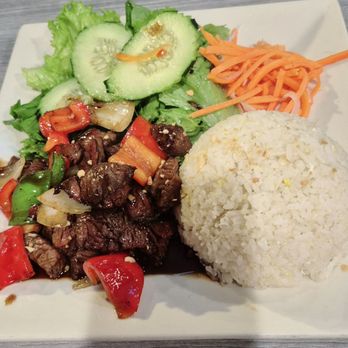 Blooming Vietnamese Cuisine - Chopped steak and rice - Soup Near Me - Cerritos, California Blooming Vietnamese Cuisine - Chopped steak and rice - Soup Near Me - Cerritos, California