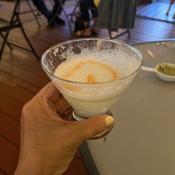 Quenas Restaurant - The pisco sour came with a heart decorated home made I recomiendo this place 100% - Peruvian Near Me - Harrison, New York