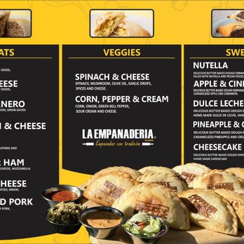 La Empanaderia - HELLO ALL! I just want to introduce our new menu and let you know we are under new management, hope you visit us very soon!!!! - Empanadas Near Me - El Paso, Texas
