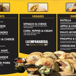 La Empanaderia - HELLO ALL! I just want to introduce our new menu and let you know we are under new management, hope you visit us very soon!!!!