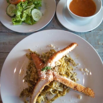 Satinka Naturals - Chicken Pesto Pasta with side salad and squash soup. - Farmers Market Near Me - Makati, NCR