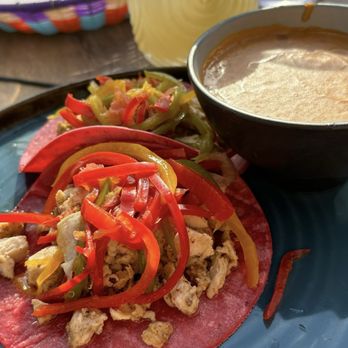 Xolos - Chicken. Grilled. Tacos with side refried - Breakfast & Brunch Near Me - Chapel Hill, North Carolina