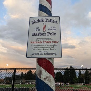 World's Tallest Barber Pole - World's Tallest Barber Pole, Forest Grove - Local Flavor Near Me - Forest Grove, Oregon World's Tallest Barber Pole - World's Tallest Barber Pole, Forest Grove - Local Flavor Near Me - Forest Grove, Oregon