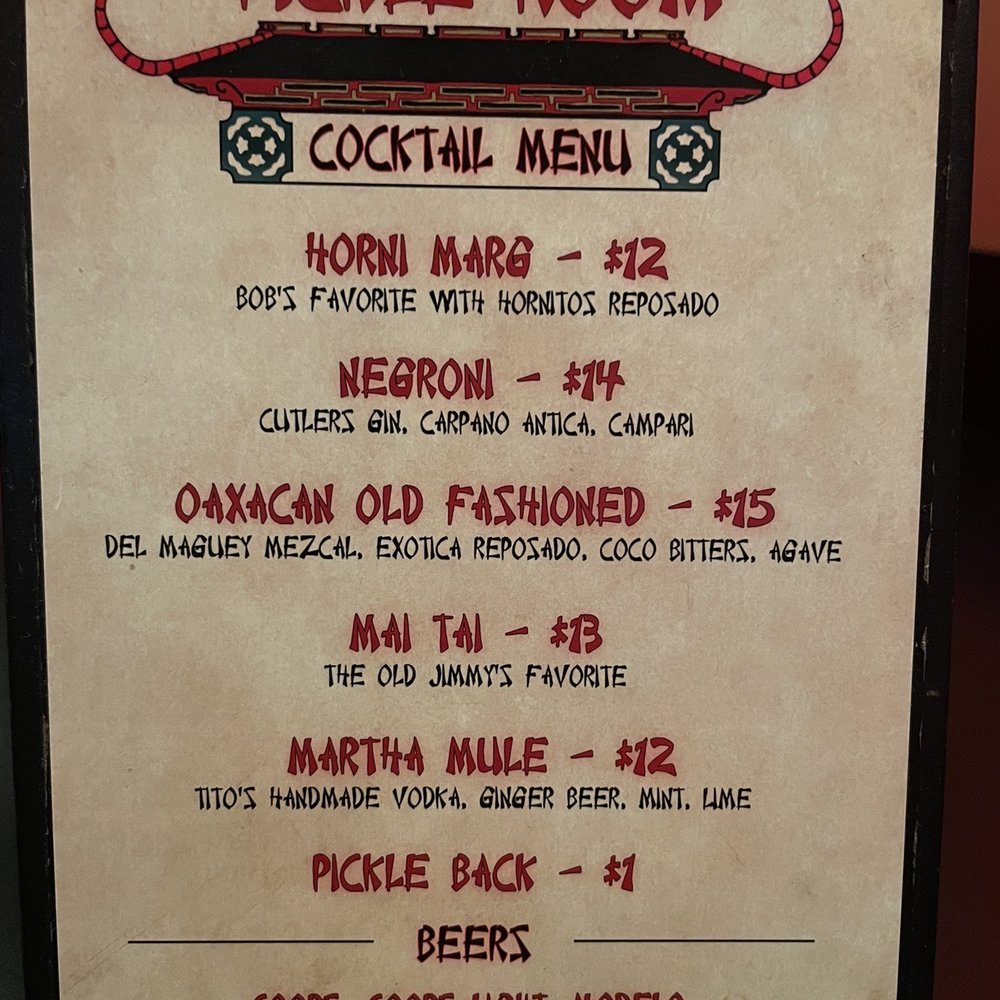 Lovejoy's Pickle Room - Cocktail menu as of 9/15/22. - Chinese Near Me - Santa Barbara, California Lovejoy's Pickle Room - Cocktail menu as of 9/15/22. - Chinese Near Me - Santa Barbara, California