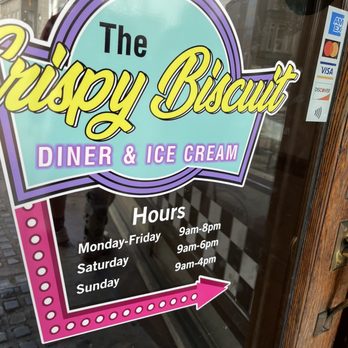 The Crispy Biscuit - a sign for a restaurant - Diners Near Me - Waynesboro, Pennsylvania