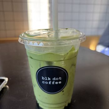 Blk Dot Coffee - Iced Iced Uji Matcha Latte - Sandwiches Near Me - Orange, California